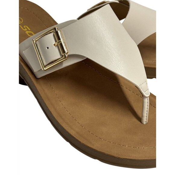 SODA / Suri-S / Leather / Slide / Sandals / With Buckle Detail & Comfort / Bone - Picture 5 of 9